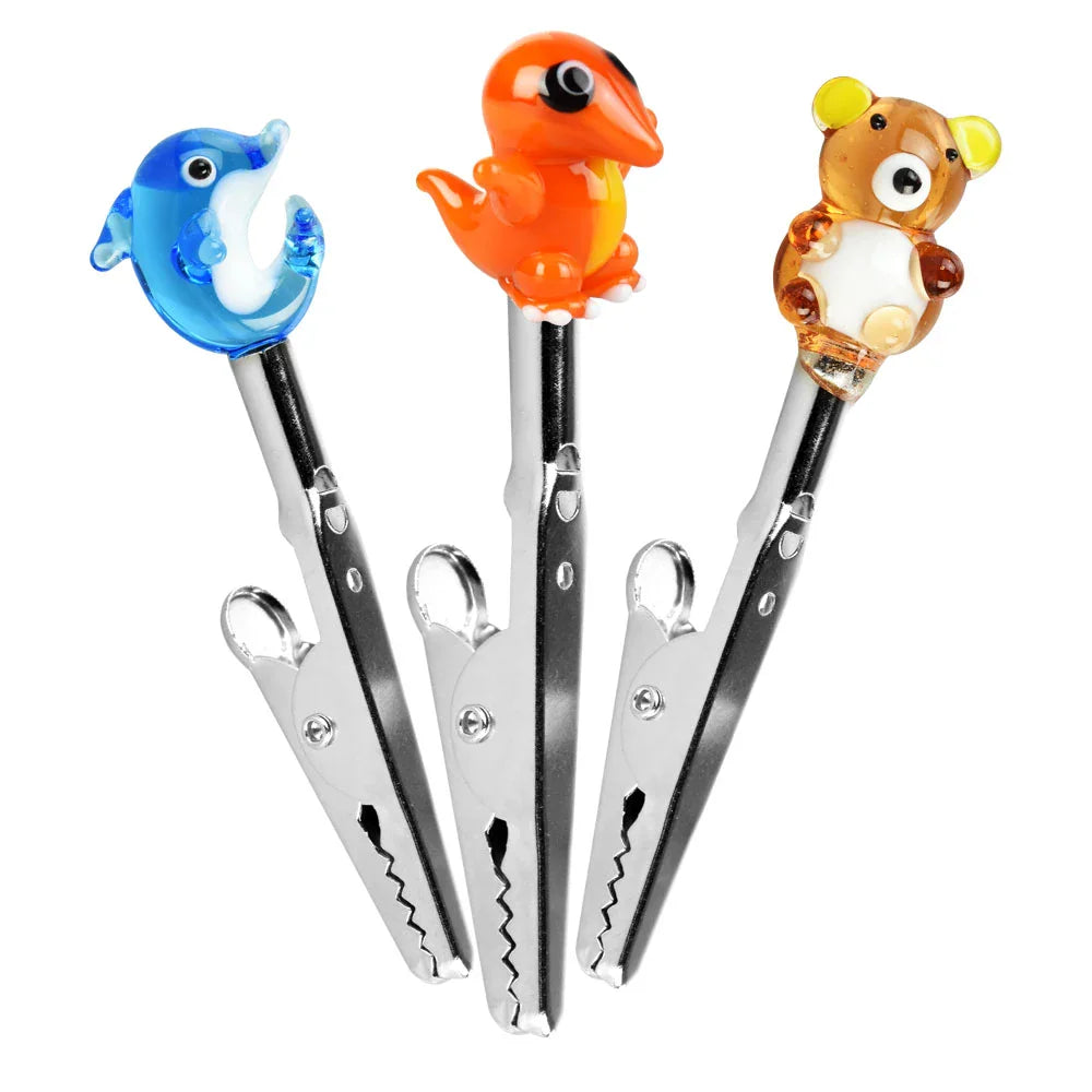 Fat Buddha Glass Accessories Animal Roach Clip