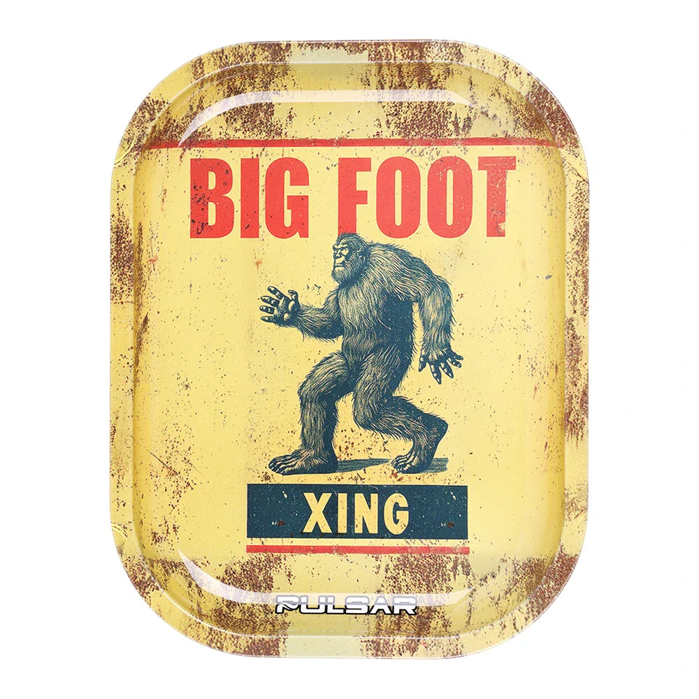 Pulsar Accessories Bigfoot Crossing Mini Metal Rolling Tray 7in X 5.5in
