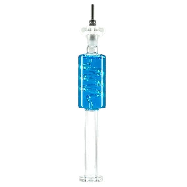 Fat Buddha Glass Accessories Blue Freezable Coil Dab Straw