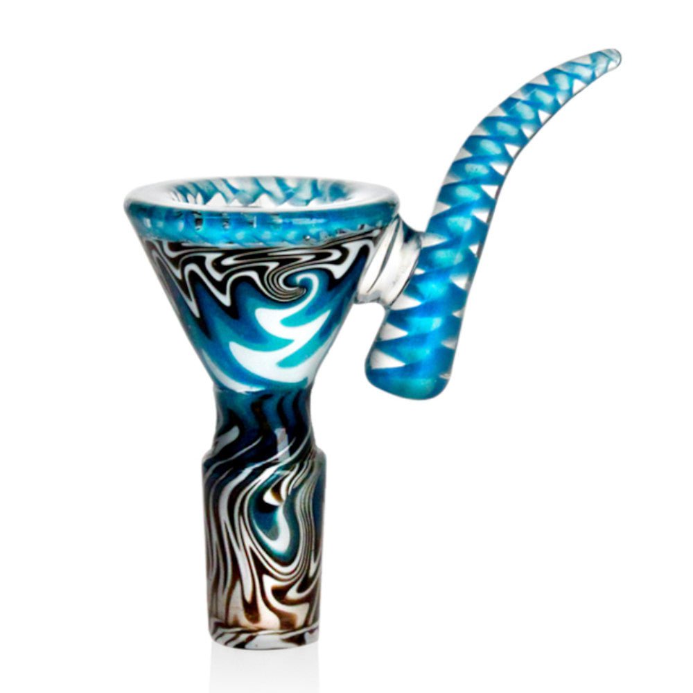 Fat Buddha Glass Accessories Blue Wig Wag Funnel Bowl