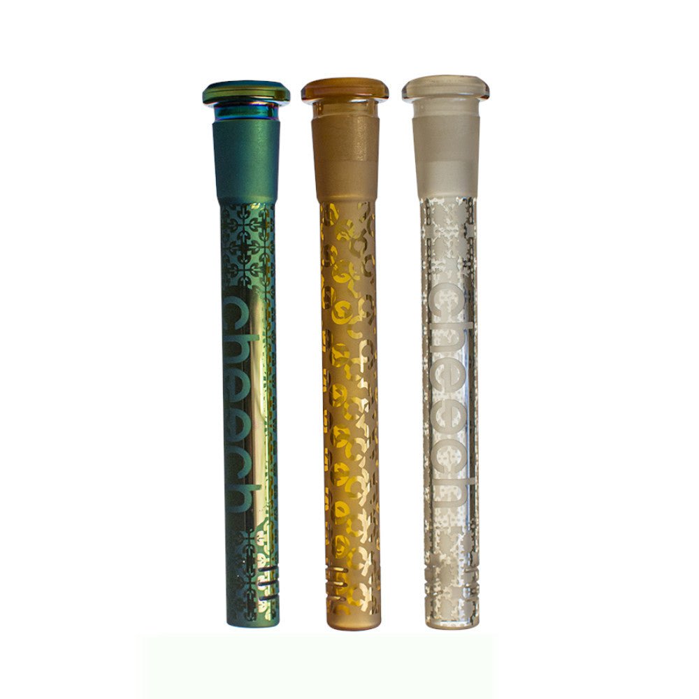 Cheech Glass Accessories Green Metallic Sandblasted Downstem