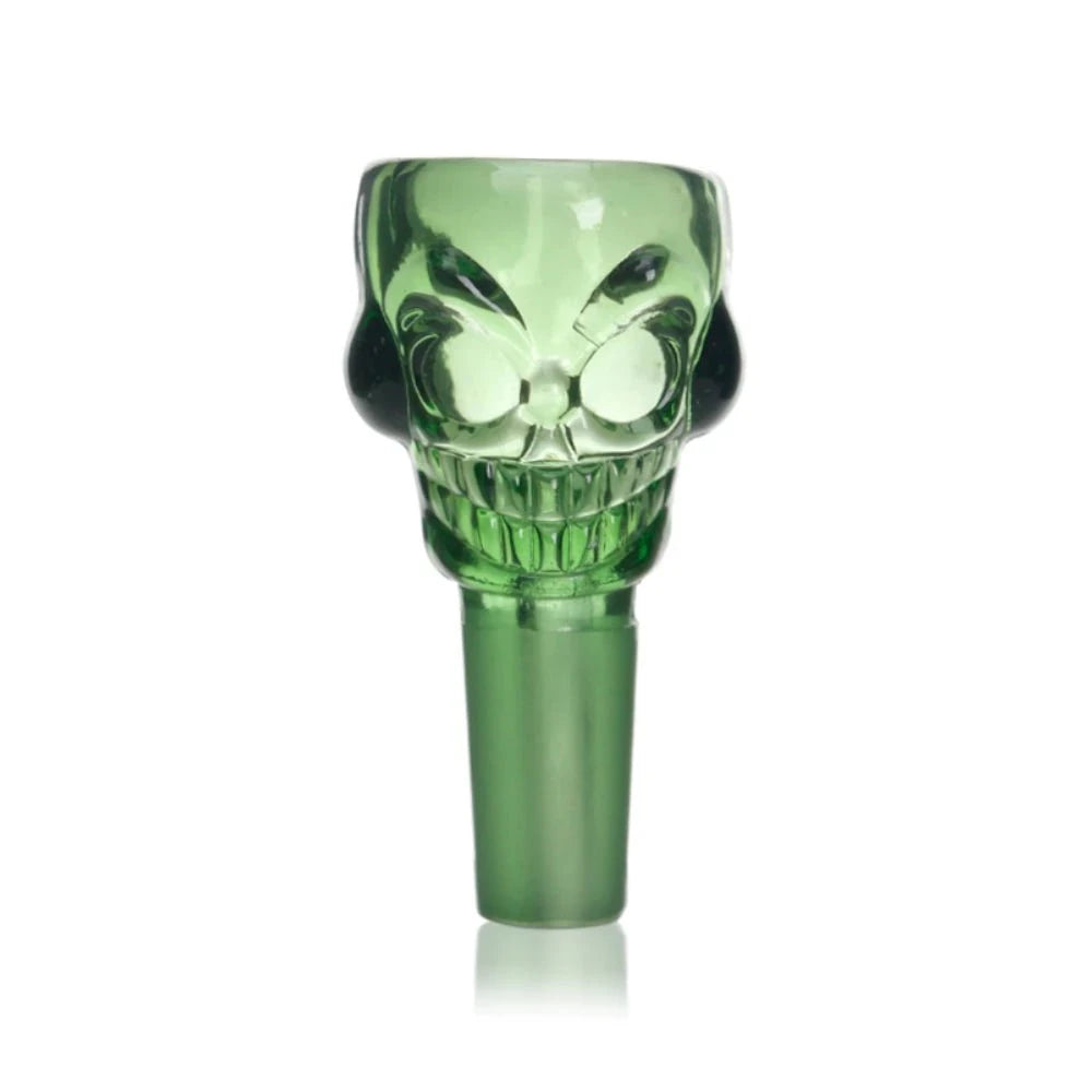 Fat Buddha Glass Accessories Green Skull Bong Bowl