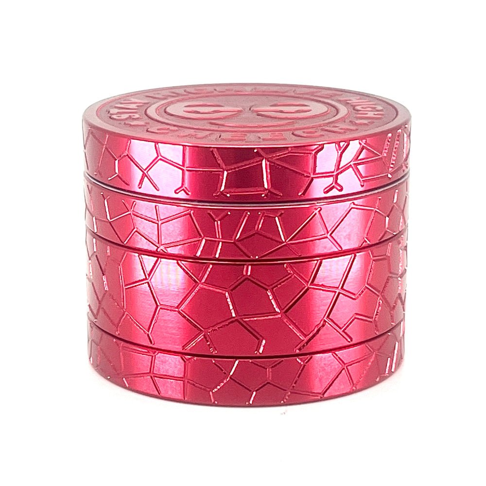 Cheech Glass Accessories Red 4pc Cheech Grinder