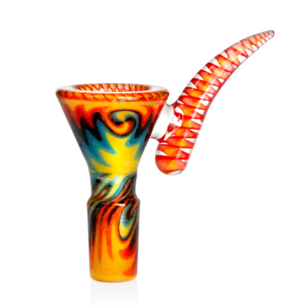 Fat Buddha Glass Accessories Red Wig Wag Funnel Bowl