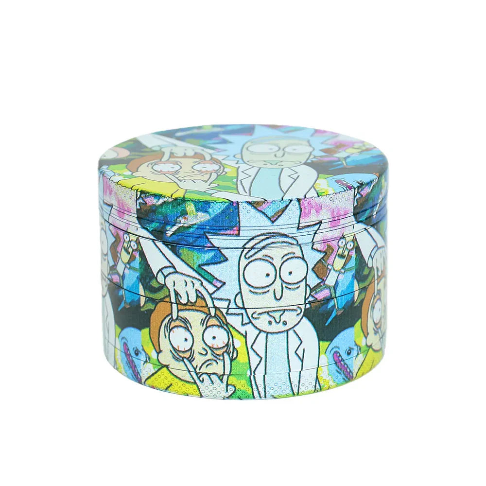Rick and Morty Herb Grinder – 4 Piece Zinc Alloy Grinder with Kief Catcher