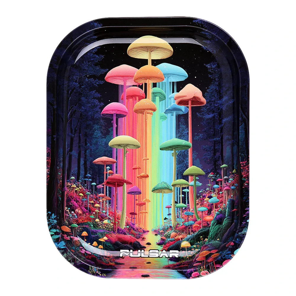 Pulsar Accessories Shroom Towers Mini Metal Rolling Tray 7in X 5.5in