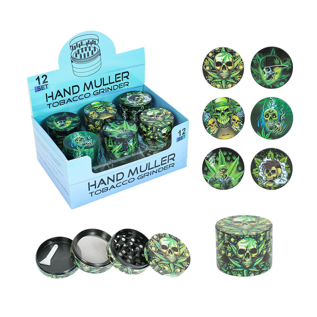 Fat Buddha Glass Accessories Skull Herb Grinder