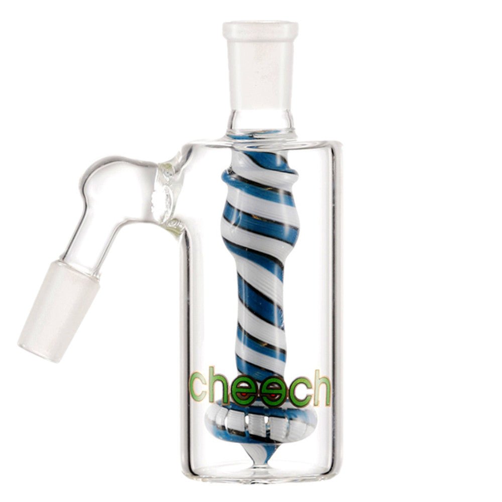 Cheech Glass Accessories White Worked Swirl Ash Catcher