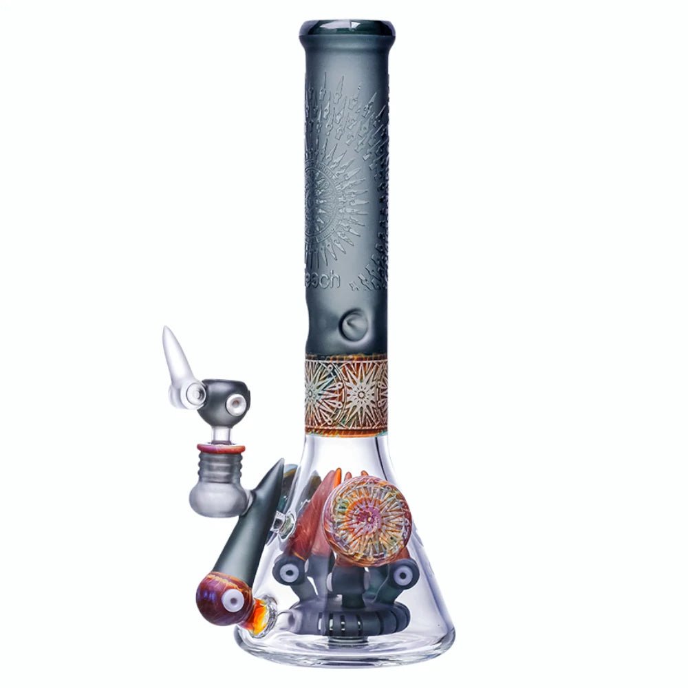 Fat Buddha Glass Black You Can See Me Beaker Bong