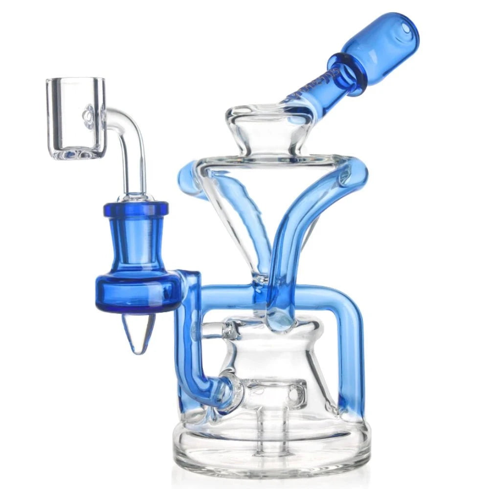 HITTN Blue Twist cyclone Recycler Dab Rig