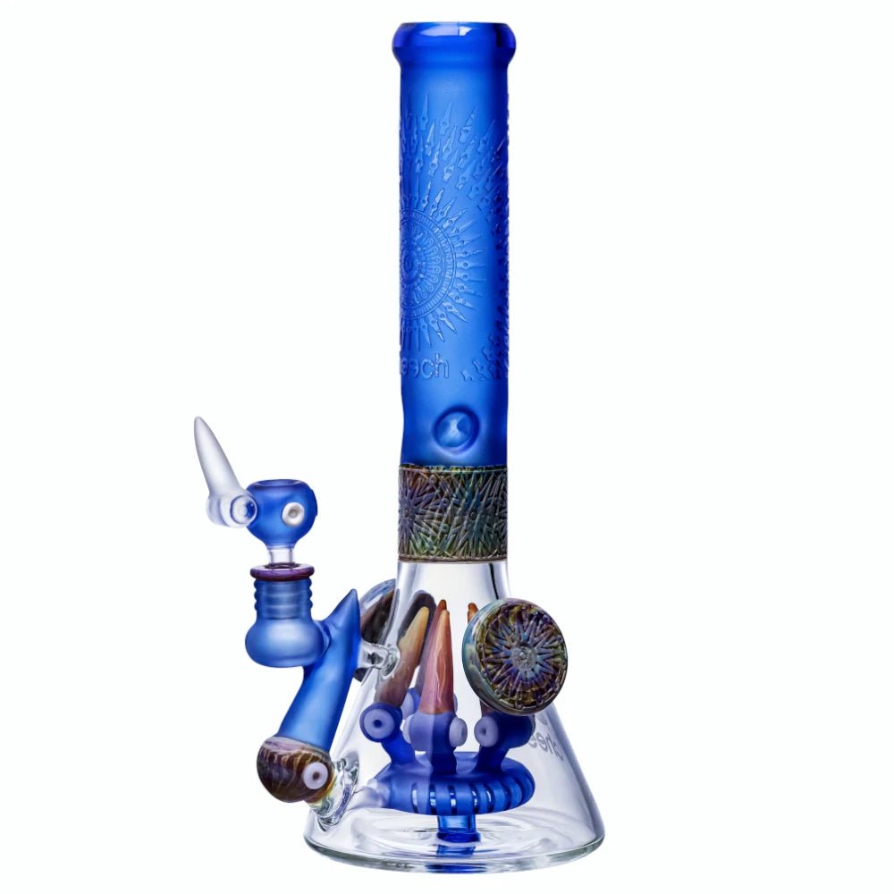 Fat Buddha Glass Blue You Can See Me Beaker Bong