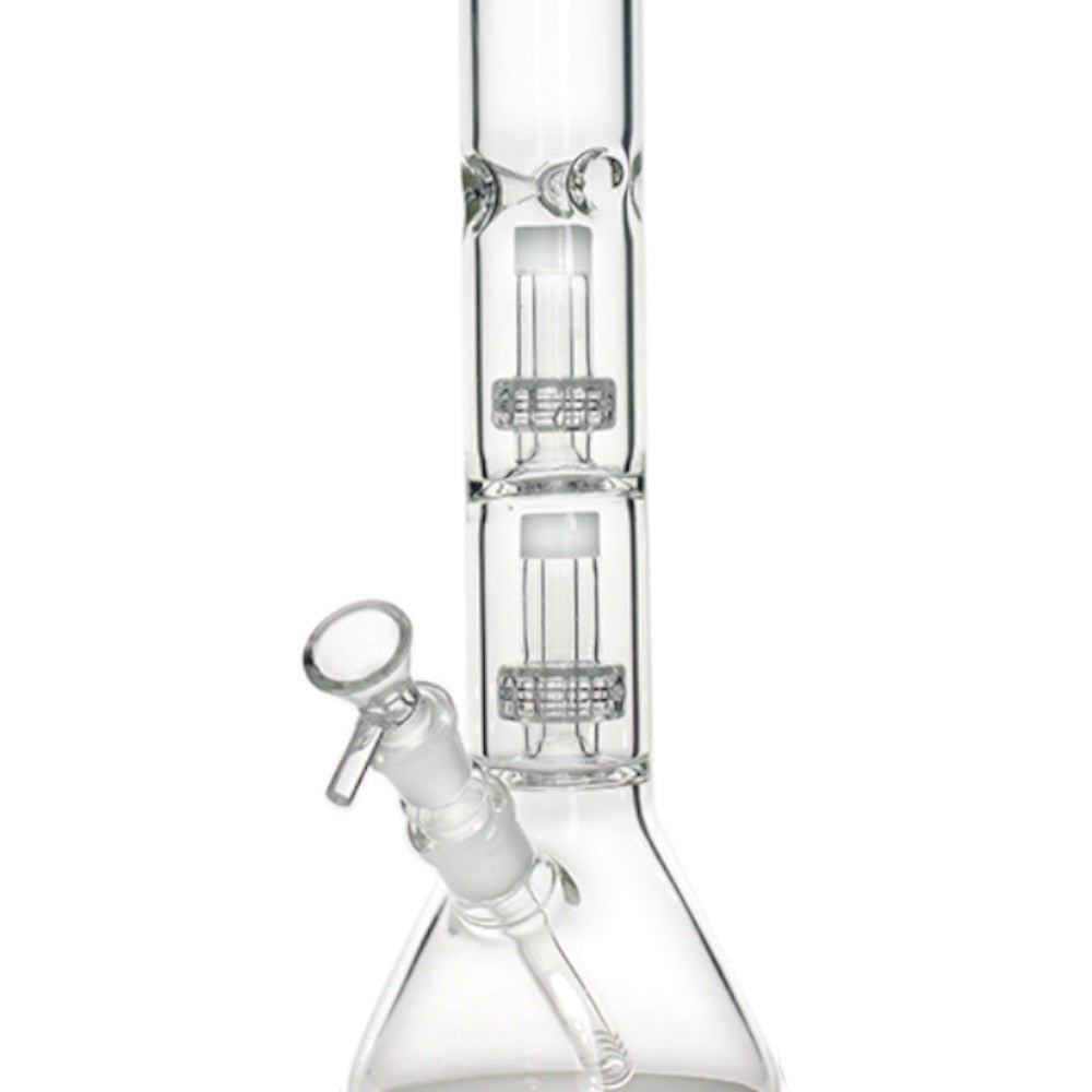 Fat Buddha Glass Bong 2X Showerhead Beaker Bong
