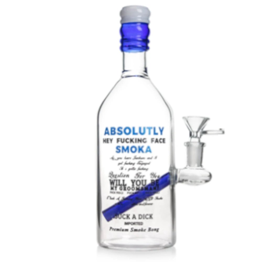 Fat Buddha Glass Bong Absolute Liquor Bottle Bong