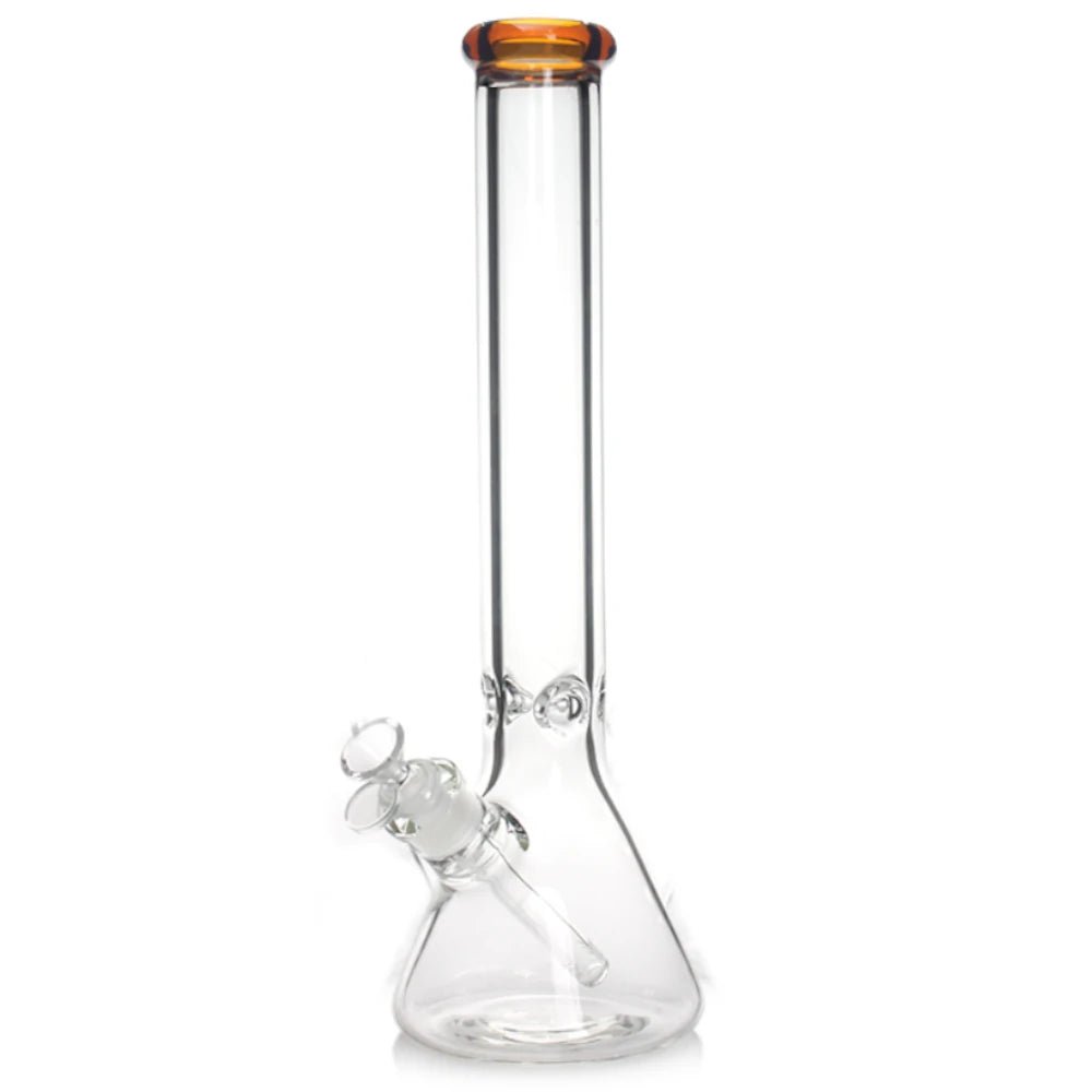 Fat Buddha Glass Bong Amber Classic Trim Beaker Bong