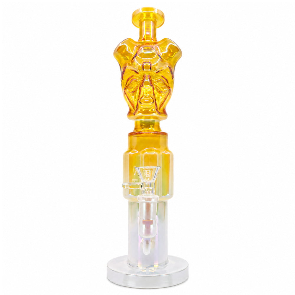 Fat Buddha Glass Bong Amber Hellion Bong