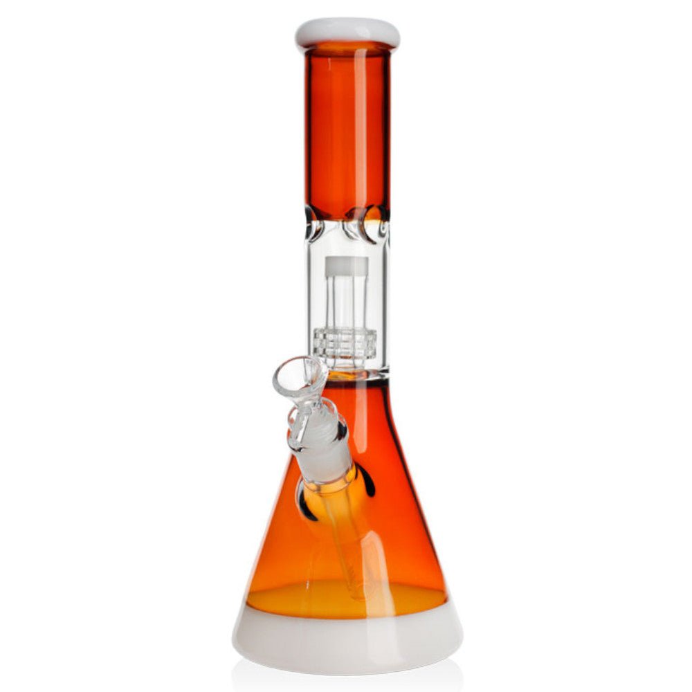 Fat Buddha Glass Bong Amber Matrix Beaker Bong