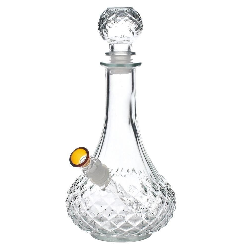 Fat Buddha Glass Bong Amber Vintage Decanter Water Pipe