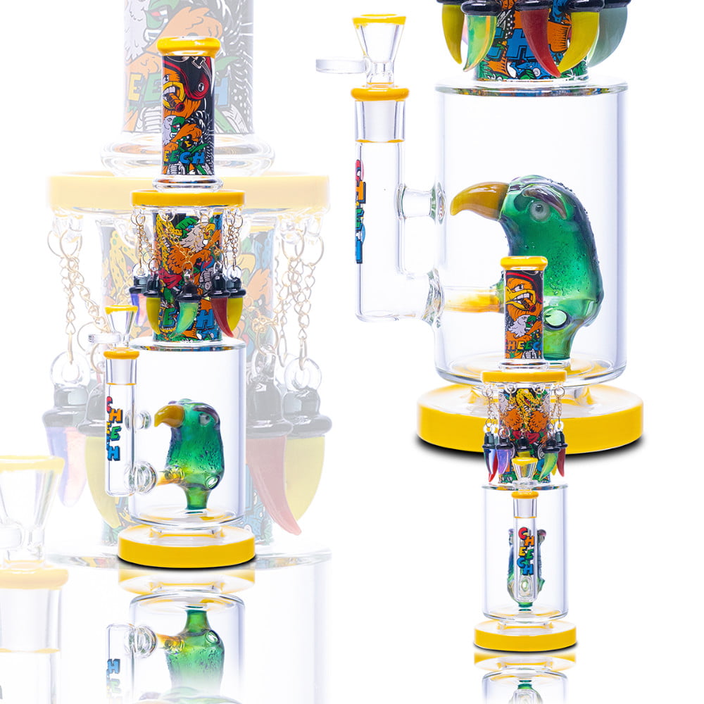 Cheech Glass Bong Angry Parrot Bong