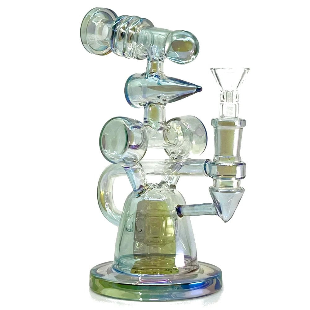 Fat Buddha Glass Bong Arrow Recycler Bong