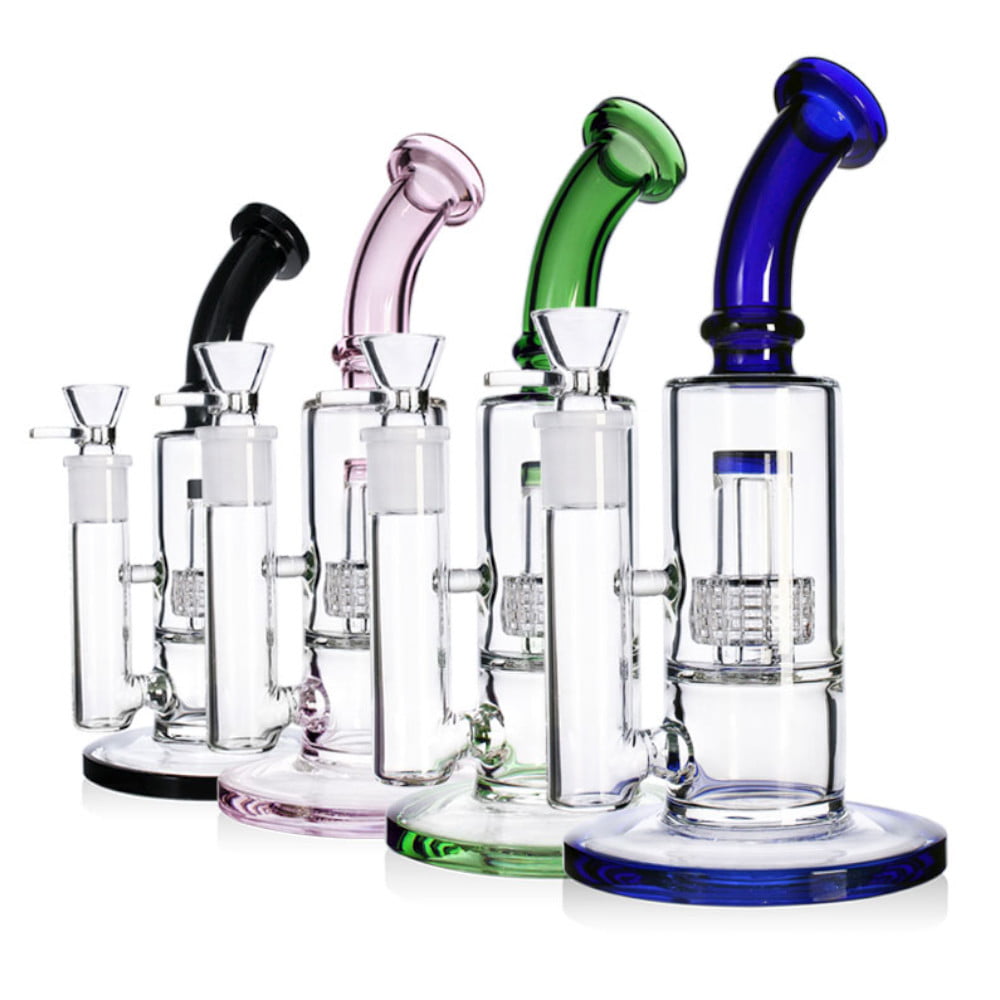 Fat Buddha Glass Bong Bent Neck Matrix Bong