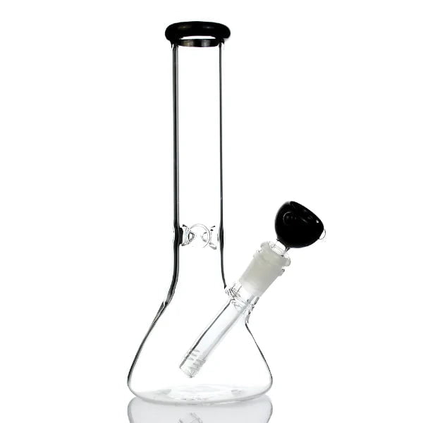 Fat Buddha Glass Bong Black 10 Inch Beaker Bong