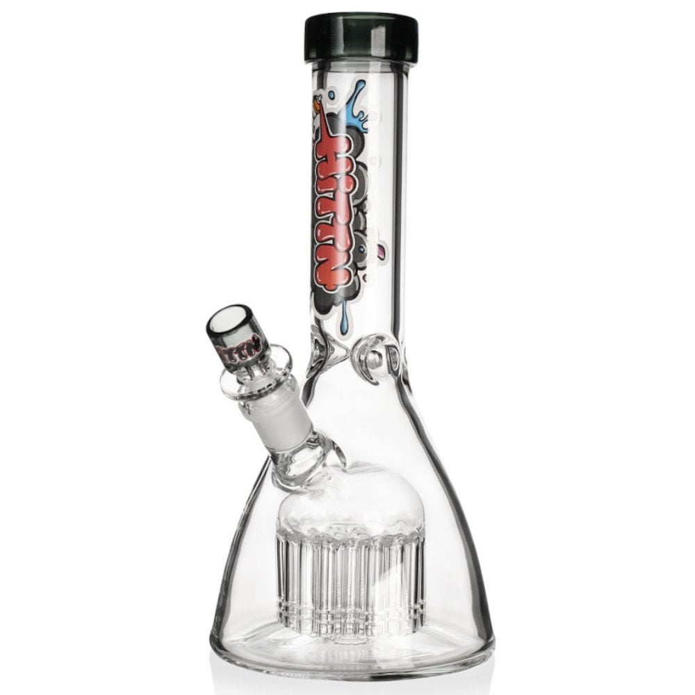 HITTN Bong Black 18 Arm Tree Beaker Bong