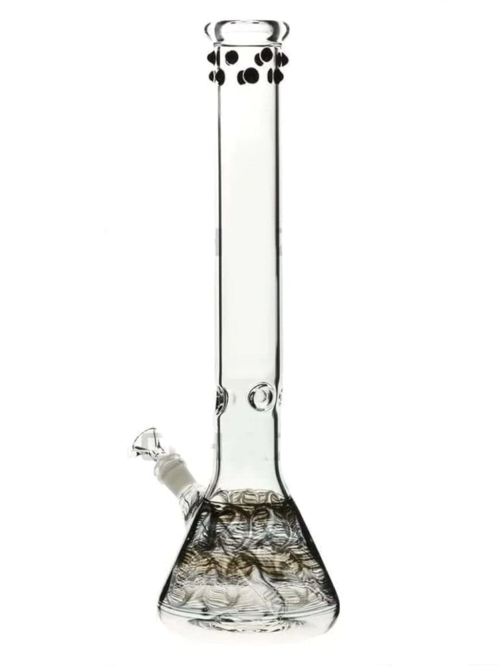 Biohazard Bong Black 18in Beaker Bong w/Marbles