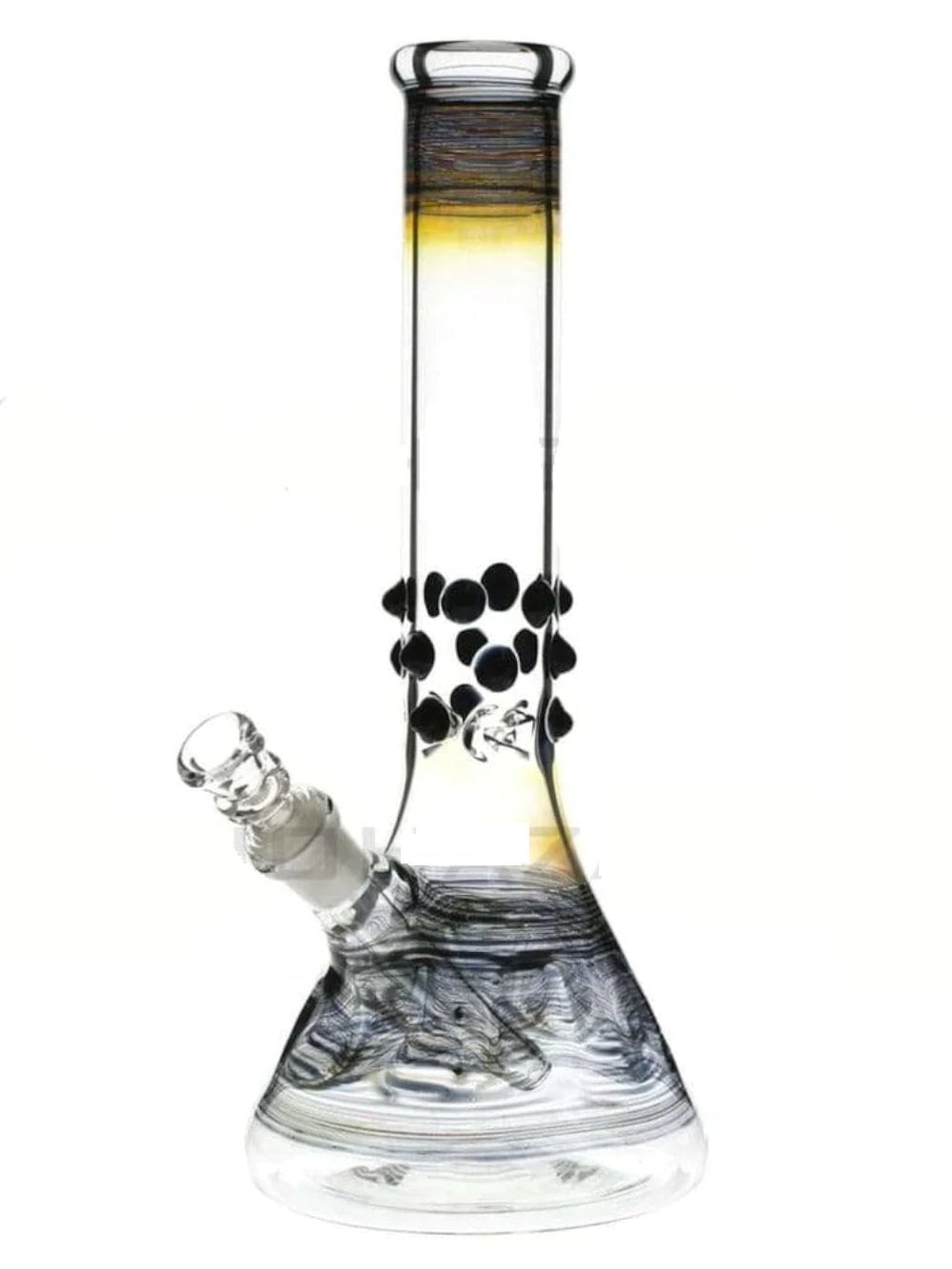 Biohazard Bong Black Beaker Bong w/ Marbles