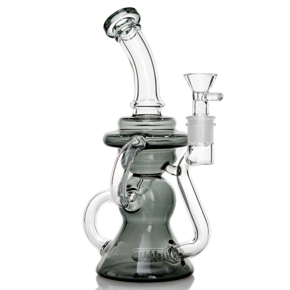 Fat Buddha Glass Bong Black Bell Recycler Bong