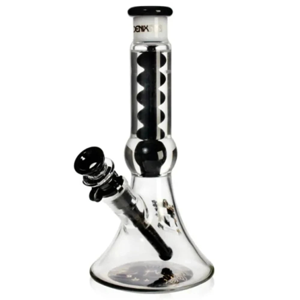 Phoenix Bong Black Freezable 10in Beaker Bong