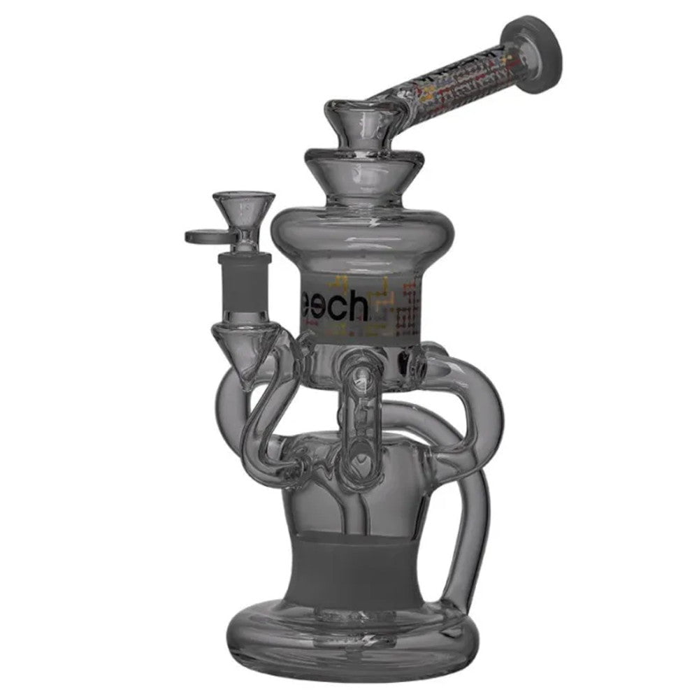 Cheech Glass Bong Black Full Function Recycler Bong