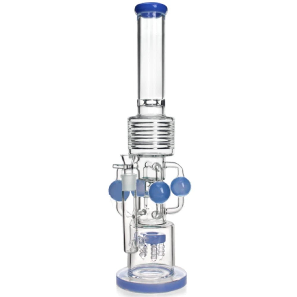 Fat Buddha Glass Bong Blue Big Bubble Bong