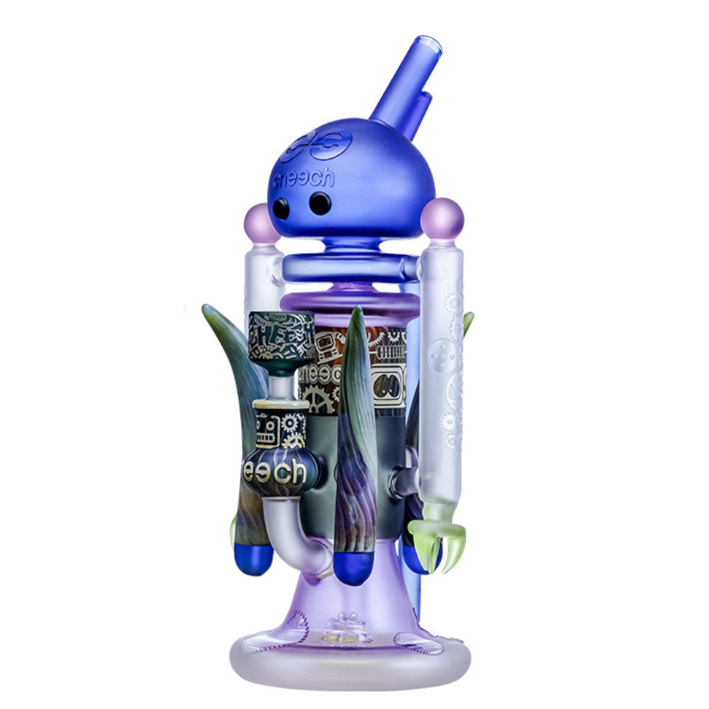Cheech Glass Bong Blue Bubble Bot Bong