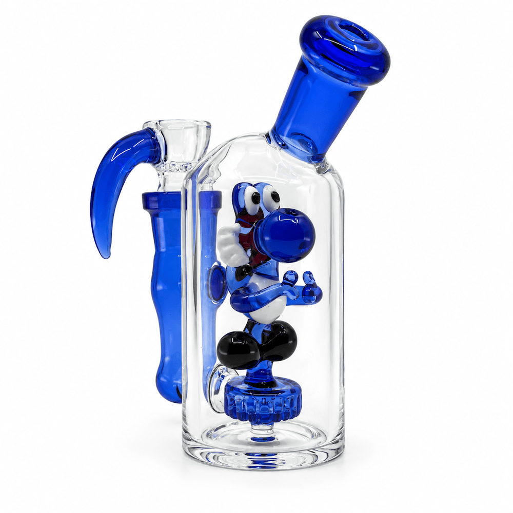 Fat Buddha Glass Bong Blue Dino Bong