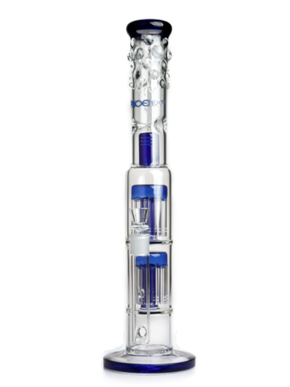 Phoenix Bong Blue Dual Tree Perc Bong