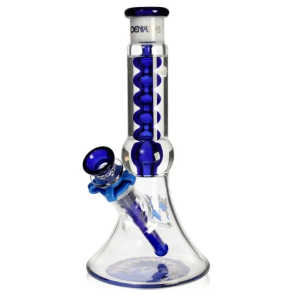 Phoenix Bong Blue Freezable 10in Beaker Bong