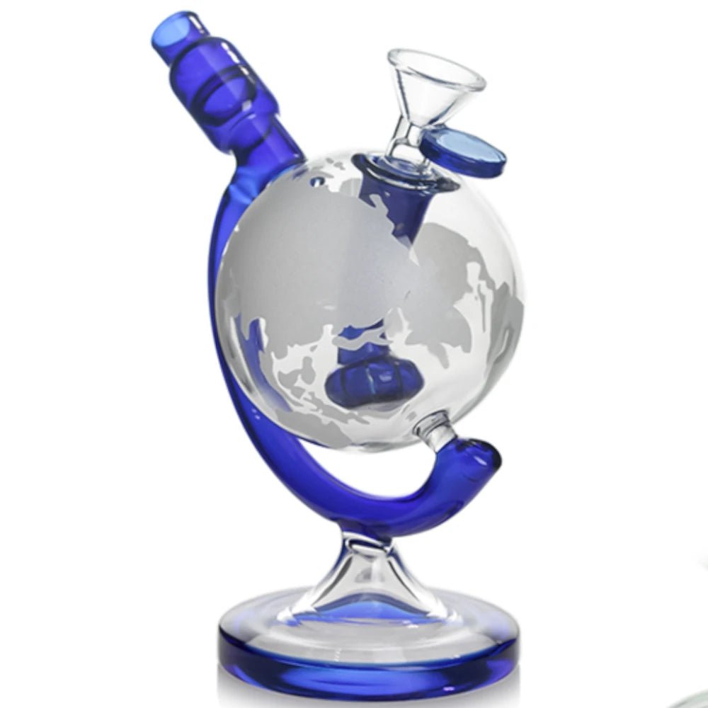 Fat Buddha Glass Bong Blue Globe Bong