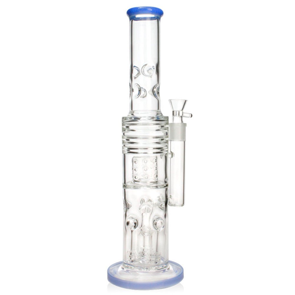 Fat Buddha Glass Bong Blue Heavy Hitter Bong