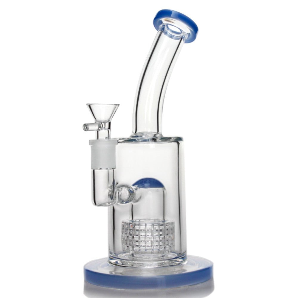 Fat Buddha Glass Bong Blue Mini Matrix Bong