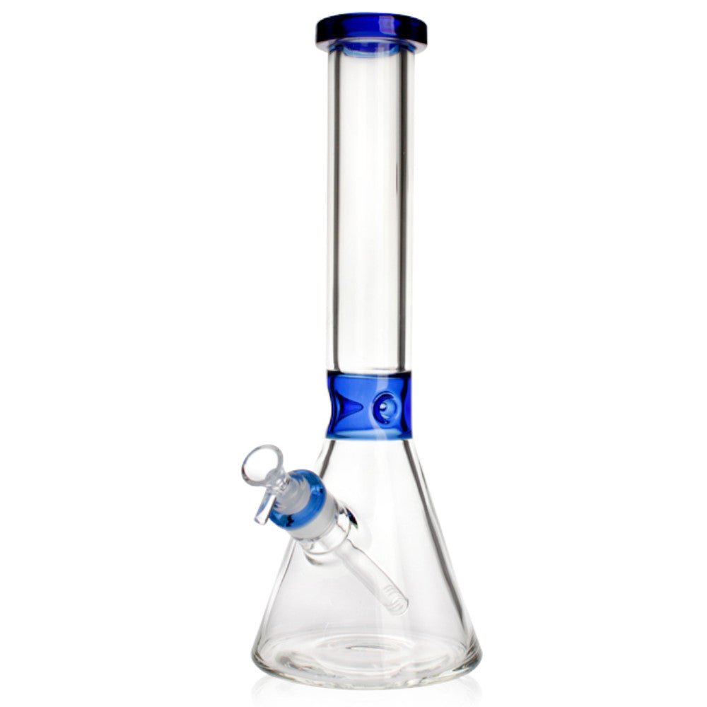 Fat Buddha Glass Bong Blue Thick Beaker Bong
