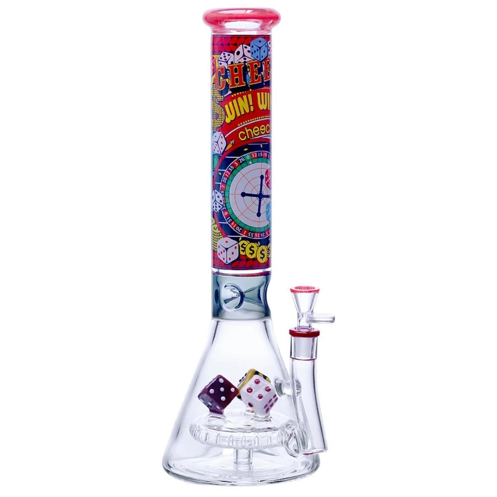 Cheech Glass Bong Casino Dice Beaker Bong