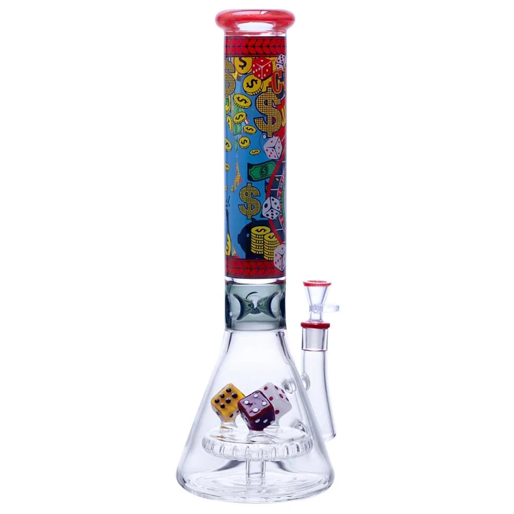Cheech Glass Bong Casino Dice Beaker Bong