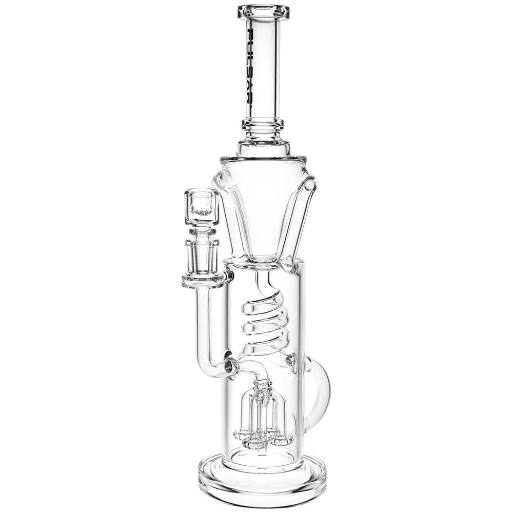 Pulsar Bong Clear Twister Glass Recycler Bong