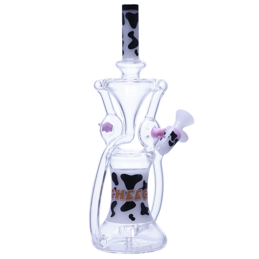 Cheech Glass Bong Cow Recycler Bong