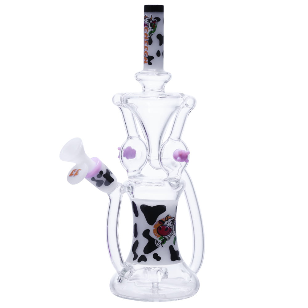 Cheech Glass Bong Cow Recycler Bong