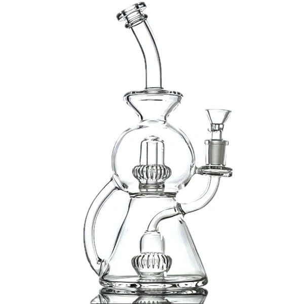 Fat Buddha Glass Bong Crown Recycler Bong