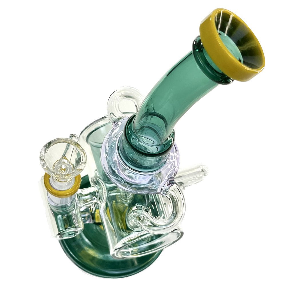 Fat Buddha Glass Bong Cylinder Recycler Bong