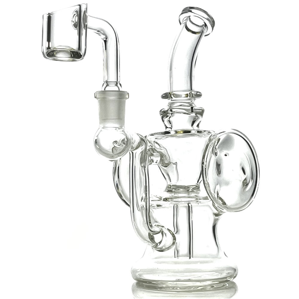 Fat Buddha Glass Bong Disc Recycler Mini Dab Rig