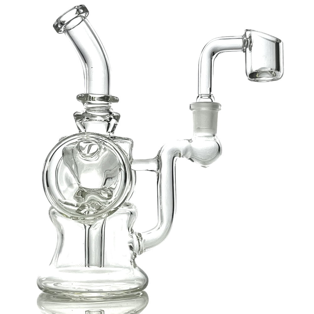Fat Buddha Glass Bong Disc Recycler Mini Dab Rig