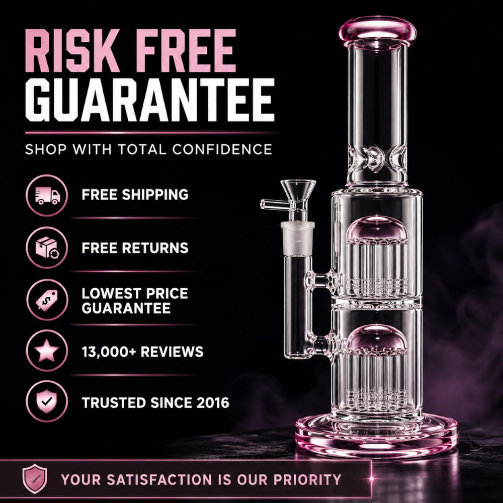 Fat Buddha Glass Bong Double Tree 12in Bong